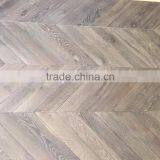 Oak Chevron Engineered Wood Flooring smoked white oiled