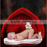 Baby photography props heart-shaped basket A full range of wholesale small animals a blanket
