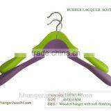 The HEAD Natural Wooden Suit Hanger With / Without Notches, Rubber Coated Soft Anti Slip Finishing , Basic Style Coat Hanger thumbnail-3