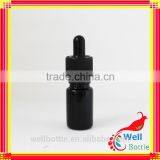 Black essential oil bottle with 5ml glass dropper bottle for cosmetic oil bottle