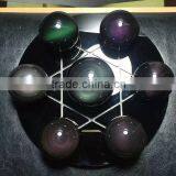 Natural Colorful Rainbow Obsidian Crystal Seven Star for Decoration thumbnail-3