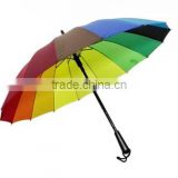 Wholesale rainbow automatic straight rod umbrella,16K Automatic Straight Golf Umbrella
