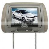 Black, Gray, Beige Color and Universal Car Use 7" Inch Headrest DVD Player Support GPS thumbnail-1