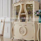 Brand New Matching Dining Room Furniture Solid Wood Chrysanthemum Carving Two Doors Wine Cabinet thumbnail-1