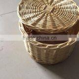 Willow Trash Can Baskets With With Handle thumbnail-1