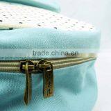 Canvas Polka Dots and Stripes School Bag School Backpack For Campus Hiking Travel Book Bag thumbnail-4