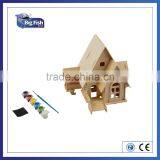 3D Wood Puzzle Wooden DIY Model BLUE Villa House Home Farm Forest Robotime NEW thumbnail-2