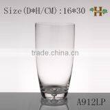 Handmade Cone Cylinder Shaped Glass Vase, Colored Home Use Glassware With the Bubble Base thumbnail-2