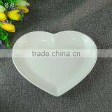 Stocked Porcelain Love Heart Shape Plate, White Chinese Porcelain Dinner Plates thumbnail-2