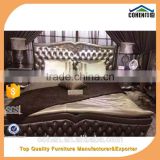 2016 new top quality home used furniture top genuine real leather bed