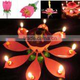 Intelligent+ Multicolors Musical Blossom Lotus Flower Rotatable Birthday Candles thumbnail-3