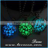 Best Gift Luminous Pendant Necklace Hollow Floating Glow in the Dark Luminous Necklace Locket thumbnail-1
