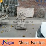 Life size outdoor used sandstone lion statue NTBM-L385A