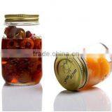 2016 Wholesale Many Shape Clear Cylinder Glass Jar With Tin Lids for Jam/honey thumbnail-1