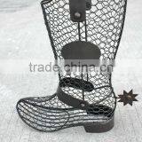 COWBOY BOOT WITH SPUR CORKS HOLDER