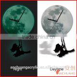 Acrylic Wall Clock Halloween Decorative Luminous Clock thumbnail-1