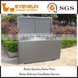 White And Grey Wicker Storage Box Rattan Furniture thumbnail-2