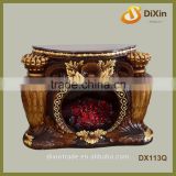 arc-shaped table artistical carved base TV cabinet