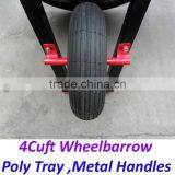 America 4Cuft Poly Tray Metal Handles Wheelbarrow for Gardenning thumbnail-5