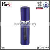 Wholesale Cosmetic 5ml Aluminum Screen Printing Luxury Perfume Bottle Small Porket Spray Blue Bottle Perfume Best Selling thumbnail-3