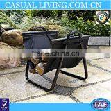 Black Wrought Iron Wood Stove thumbnail-1