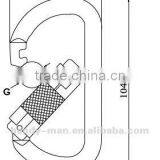 Captive Pin Steel D Scaffolding Triple Lock Rescue Carabiner Hook thumbnail-5