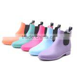 colorful chelsea rain boots with simple shape for women