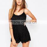 2015 China Factory OEM ODM Fashionable Customized Lace Strappy Romper With Scoop Neckline thumbnail-2