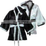 Black Satin Boxing Robe, Gown 2015 thumbnail-1