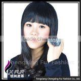 CX-A-64D Flower Rex Rabbit Fur Girl Cute Ball Rings thumbnail-4