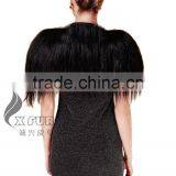 CX-B-19 Hot Sale Fashion Lady Women Mongolian Lamb Fur Shawl For Evening Dress thumbnail-4