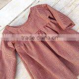 Wholesale Children's Boutique Handmade Clothing Baby Girl Long Sleeve Soild Color Dress Girls Party Dresses thumbnail-2