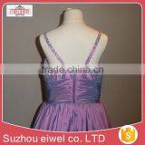 Purple Spaghetti Strap Flower Girl Dress for 10 Years Girl thumbnail-4
