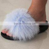Myfur Wholesale Perfect Adult Soft Fox Fur Slippers and Sandals Gift for Women thumbnail-4