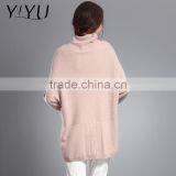 Custom Winter Fall Casual Women Loose Turtleneck Cashmere Pullover Sweater thumbnail-3