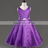 2015 New Stylish Kids Toddler Girls Princess Dress Sleeveless Polka Dots Bowknot Dress! 2 Color Top Quality Navy Blue White thumbnail-5