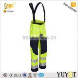 Hi-Vis Light Green CVC Permanent Fire Resistant Bib Pants thumbnail-1