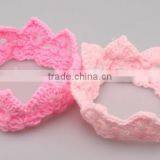 Crown Design Baby Crochet Headband, Knitting Crown Baby Headband thumbnail-5