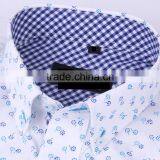 2017 New Trend Print Men Long Sleeve Button-down Collar Slim Fit Shirt With Contrast Collar and Cuff thumbnail-4