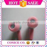 2015 Hottest Sale Waterproof Pink Silicone Plastic Plug in Ear Earbuds Magic Stereo HIFI Handsfree Wired Earphones With Mic thumbnail-5