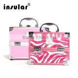 Red Professional Aluminum Beauty Cosmetic Makeup Case Box thumbnail-4