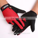 red mesh breathable cycling outdoors training gloves /unisex at 6 color cylcing motor full finger gloves