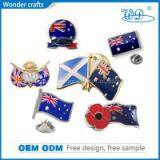 Memorial Customized Stainless Steel Nickel Plating Butterfly Pin Cloisonne Enameled Badges