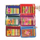 Card Holders of Woven Straw With Flower thumbnail-3