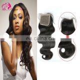 Brazilian Virgin Hair Body Wave Lace Closure Bleached Knots