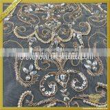 Handmade Flower Shape Beaded Crystal Rhinestone Applique for Dress FHA-054 thumbnail-5