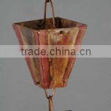 Antique Copper Rain Chain For Decorative Downspout And Gutter