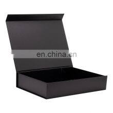 Custom Ribbon Bow a4 Shallow Black Laminated Presentation Gift Box With Magnetic Lid thumbnail-3