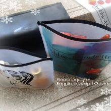 Modern Fashion Travel Portable Transparent PVC Customized Logo Cosmetic Pouch,PVC Cosmetic Pouch With Red Zipper thumbnail-4