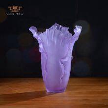 00:04 00:45 View Larger Image Share SAINT-VIEW Original Design Pate De Verre Crystal Glass Vase For Wedding Centrepiece Home Decor thumbnail-3